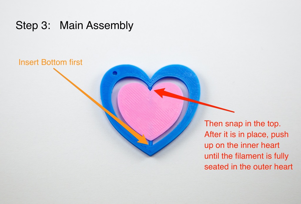 Spinning Heart Keyring by Shawn Gano Download free STL model