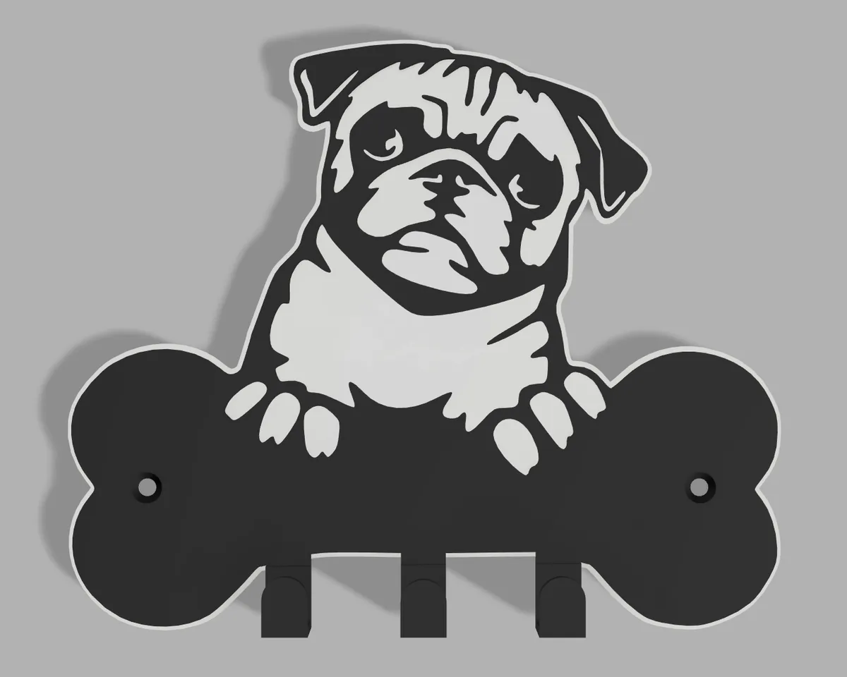 Pug on sale key holder