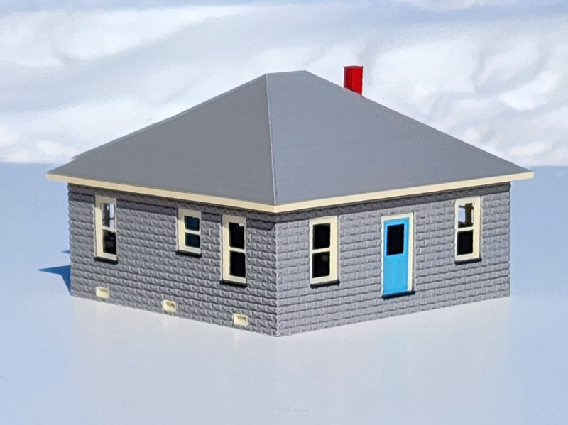 HO Scale Rusticated Brick House — thumbnail 3