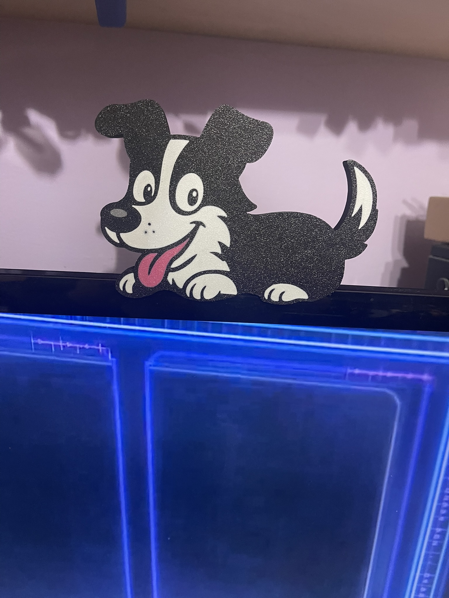 Cartoon Border Collie Monitor Buddy