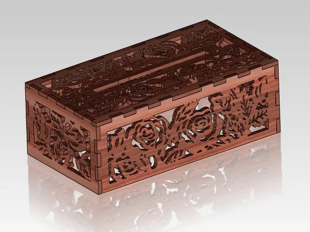 Rose design tissue box