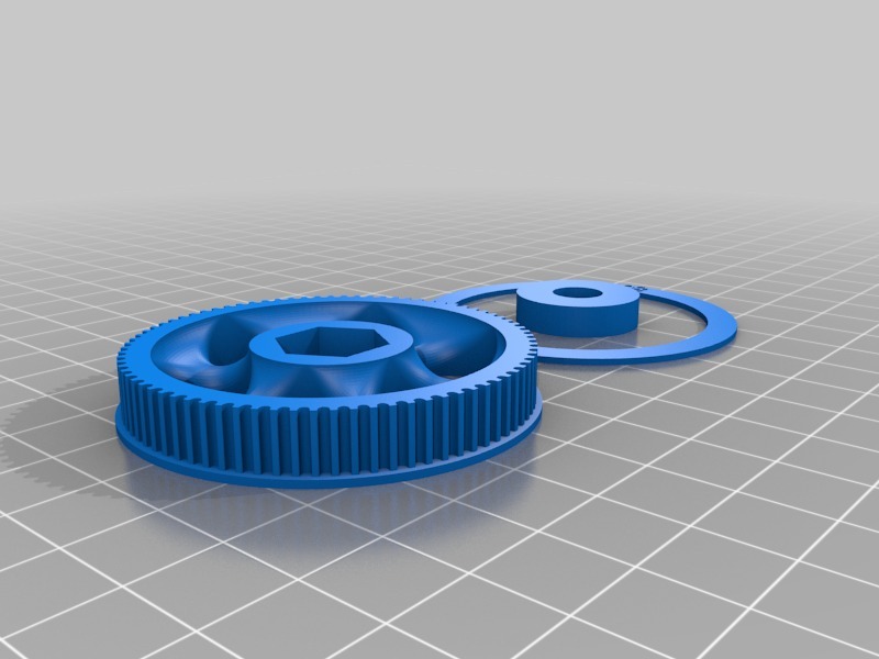 E3D v6 Belt Driven Extruder (3mm / 1.75mm) for Prusa i3 by MazaaFIN