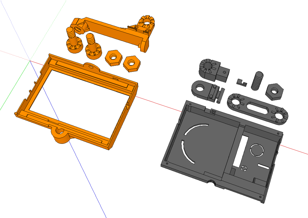 Raspberry Pi and 7" screen case - with mounting arm for 2020 extrusion