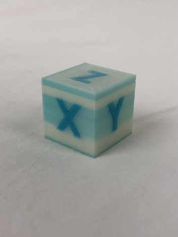 Calibration Cube Two Color 25mm