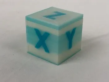 Calibration Cube Two Color 25mm