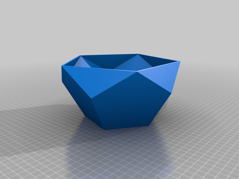 Pot de fleur polygonal