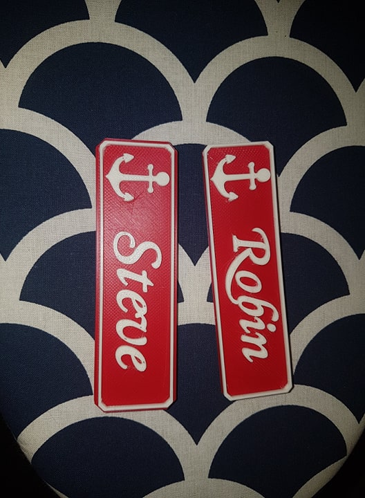 Scoops Ahoy Name Badges