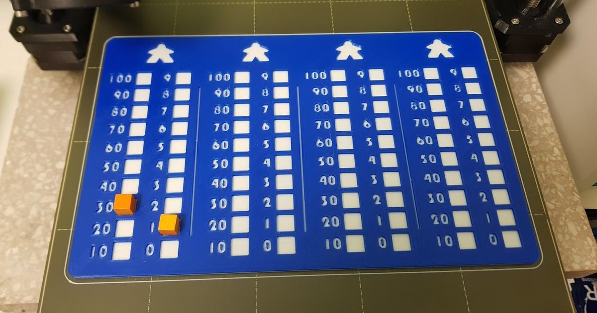 Board game score tracker by Qualith Download free STL model