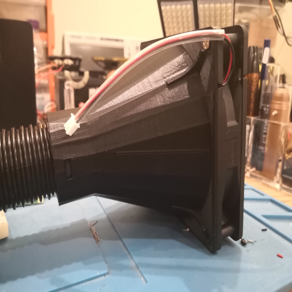 120mm fan to generic vacuum hose by Dr. Jamal Download free STL model