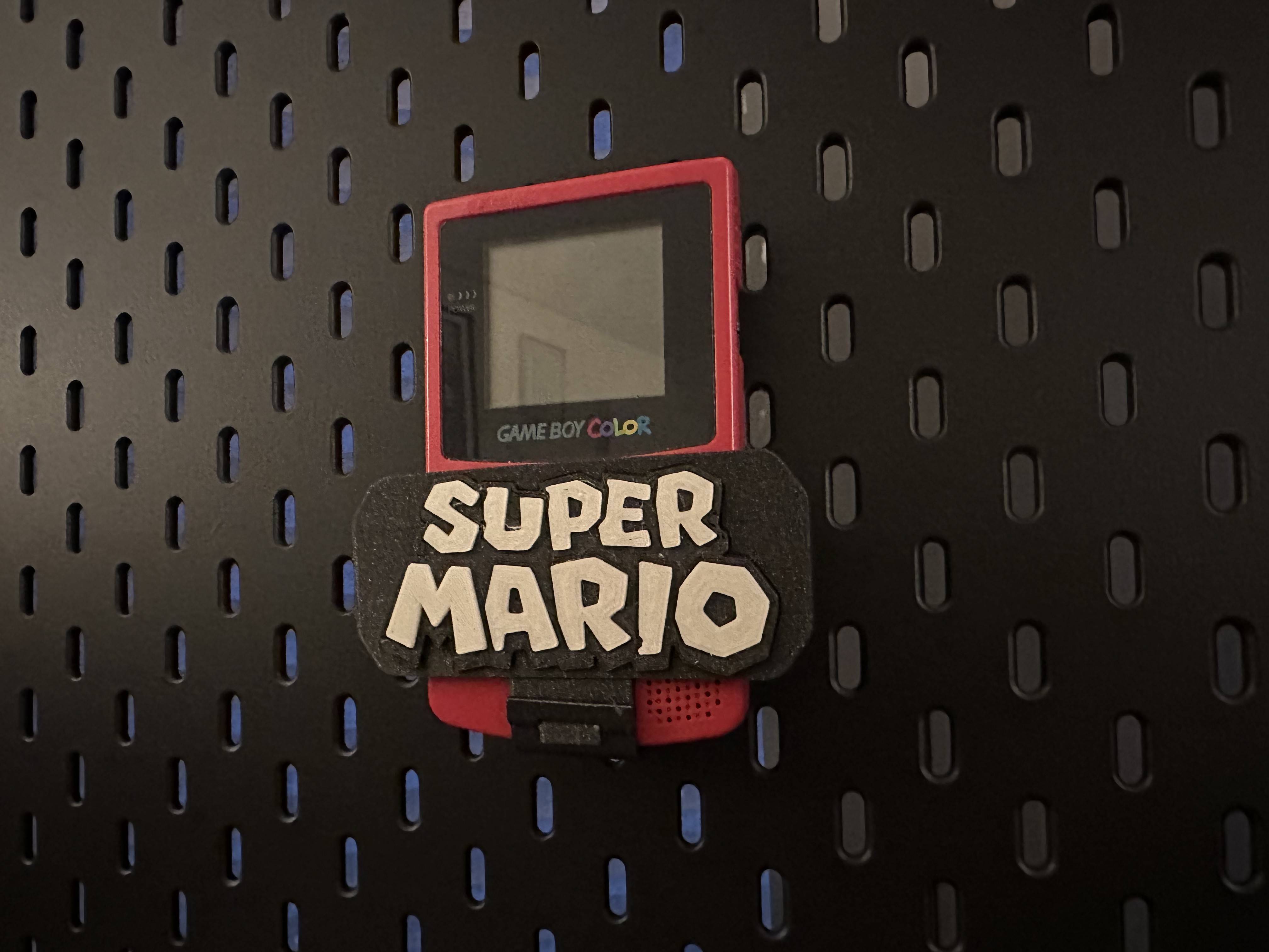SUPER MARIO - Game Boy Color Holder for IKEA Peg Board
