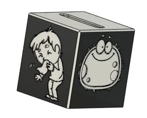 Sick boy and bacillus tissue box