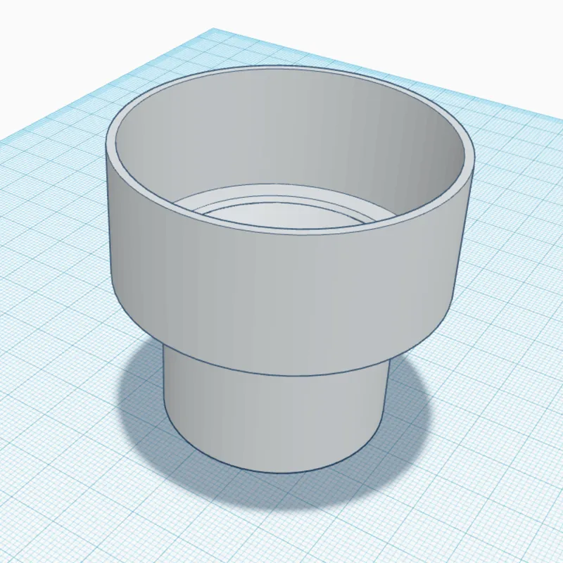 Airbrush Paint Mixing & Pour Cup (Vase or solid for vacuform) by Ecclectic, Download free STL model