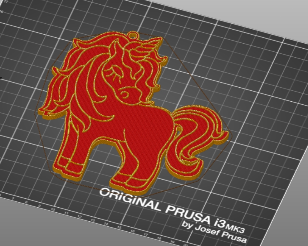 Miniatura 2 do modelo 3D Unicorn keychain