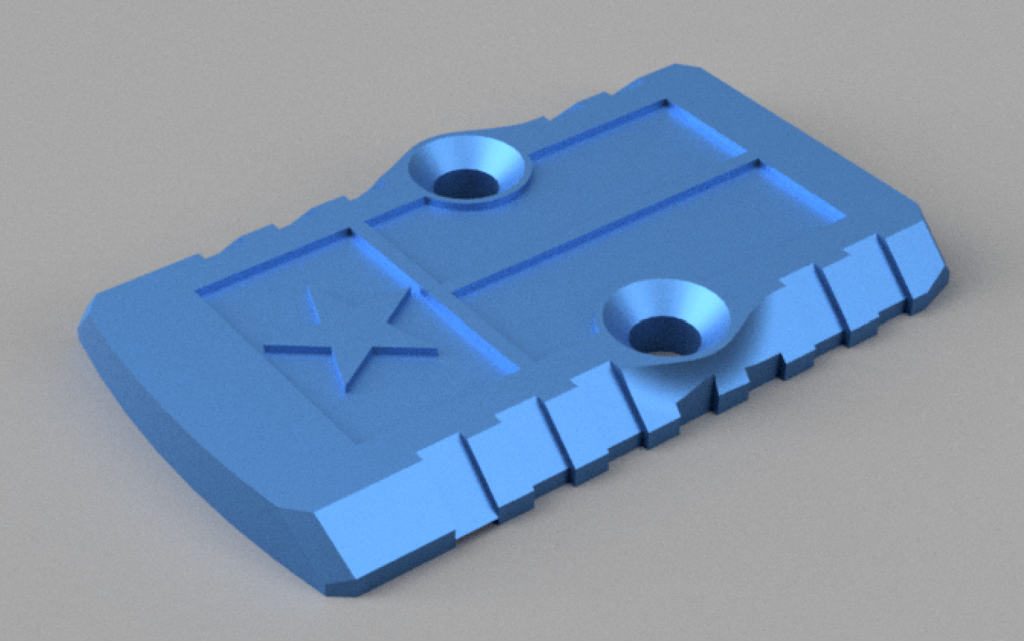 RMR Cover Plate - Texas Flag (for Agency Arms Irons Forward G19 RDS Mount))