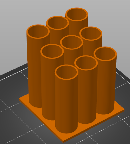 Gridfinity 2x2 Paintbrush Holder - Stepped