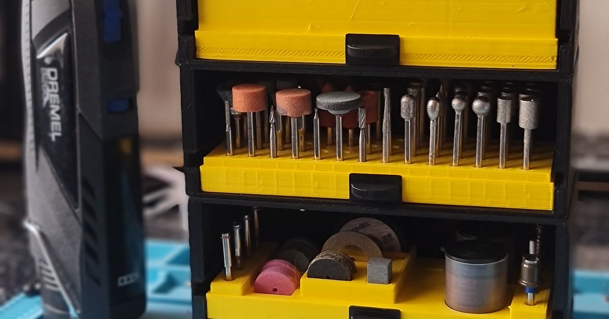 Dremel Bit Storage by tony Download free STL model