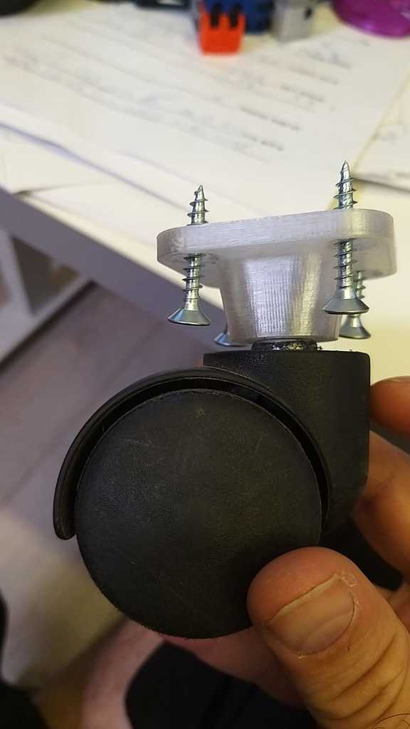 Swivel Chair Wheel mount by ShmilCat Download free STL model