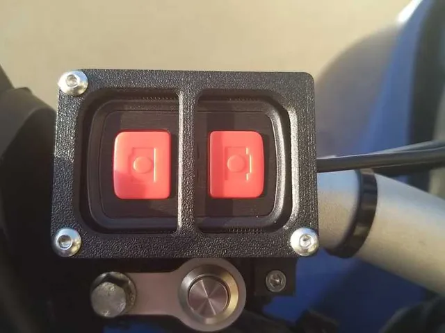 Motorcycle DashCam Button Mount on Handlebar