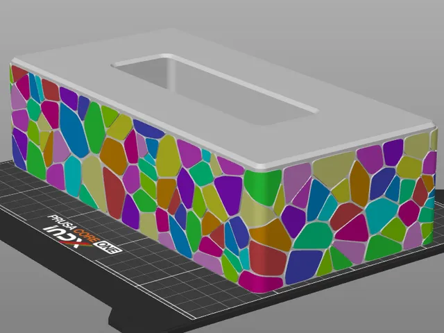 ColorMix Tissue Box Cover - Curved Stone Pattern