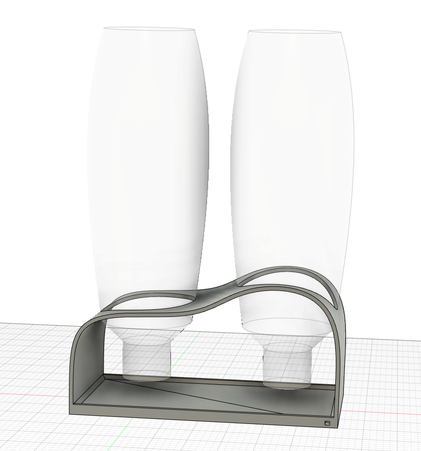Soda Stream bottle stand / Holder for 1L glass bottle by RiverRaid
