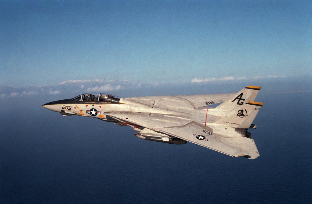 F 14 Tomcat Us Navy Fighter Jet Made Horizontal For Less Support And
