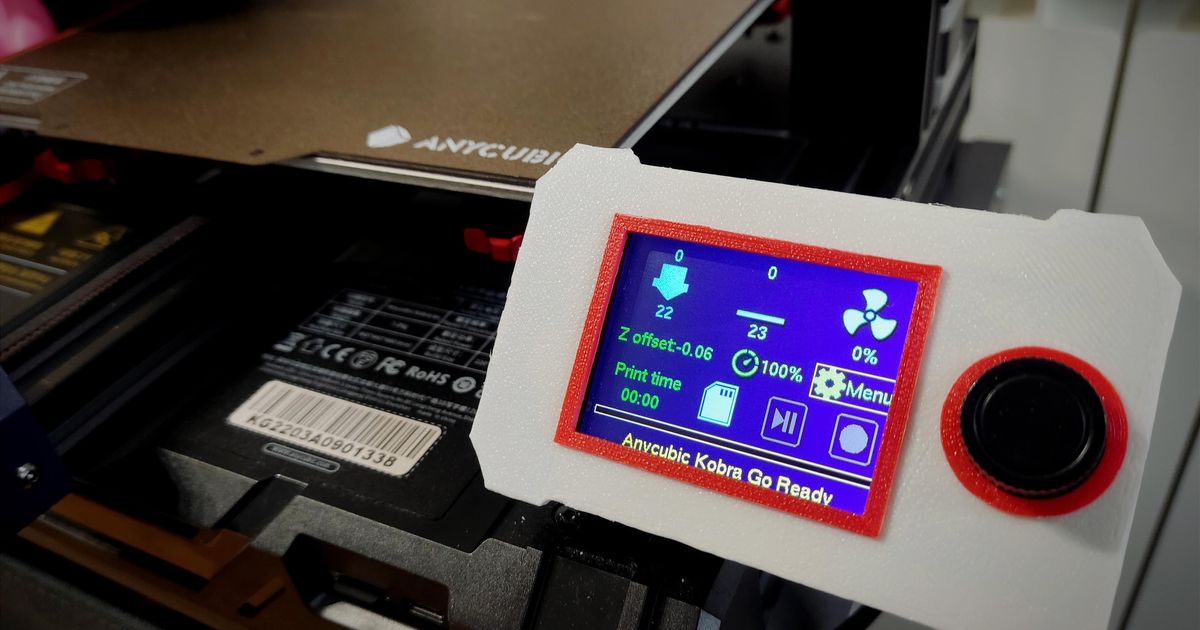Anycubic Kobra Go screen bezel by T1000 Download free STL model