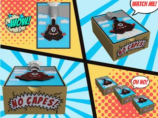 No Capes! - Tissue Box w/ Dust Cover