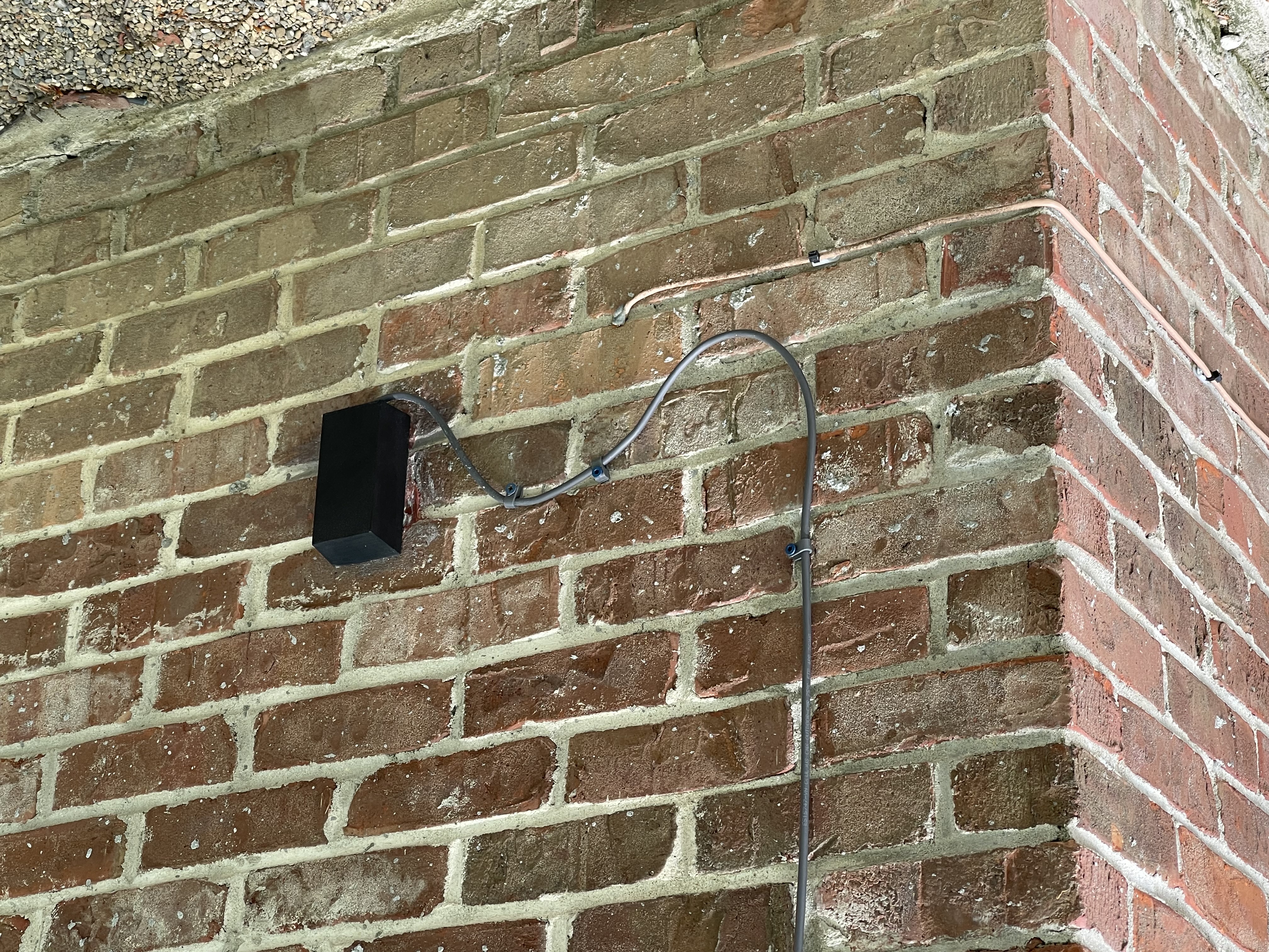 (Starlink) Cable wall penetration cable cover with slide in place cover.