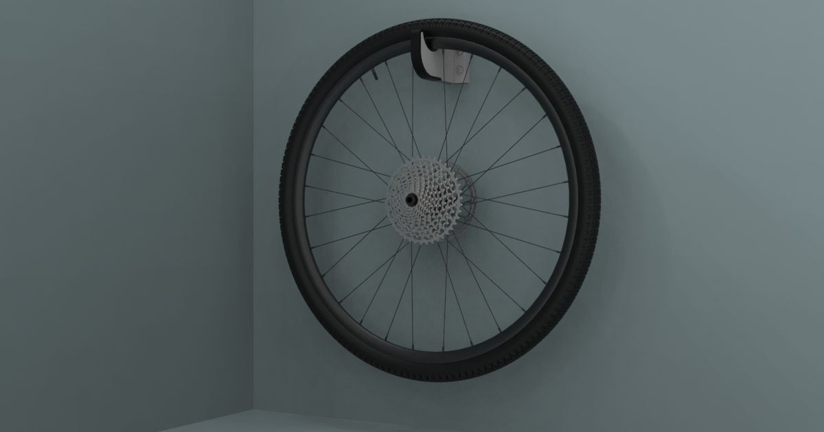 Bike wheel wall mount by tolape Download free STL model