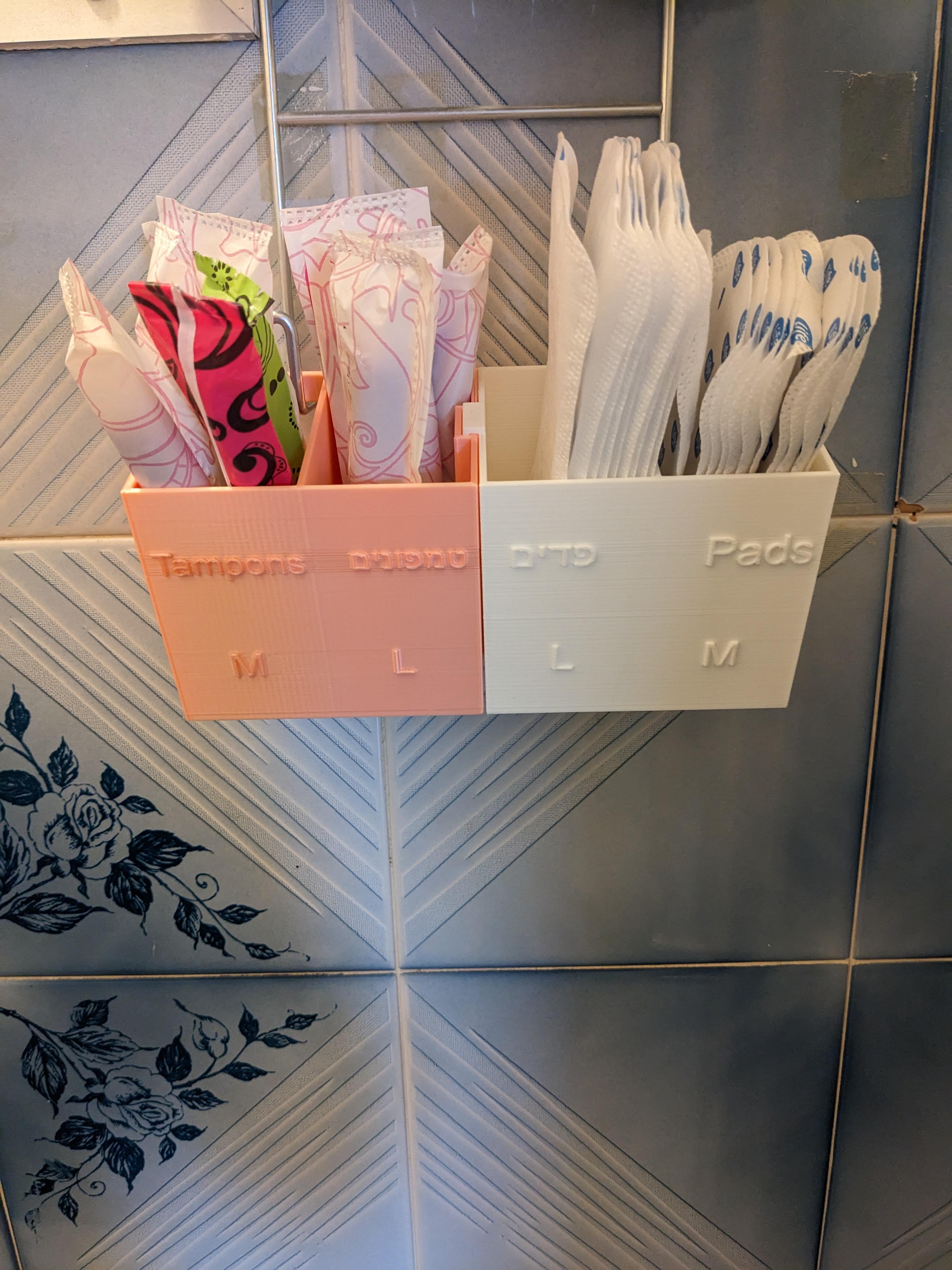 Tampons & Pads holder by TzviBar Schumert Download free STL model