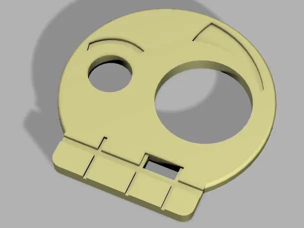 Toon Printed Skull Keychain