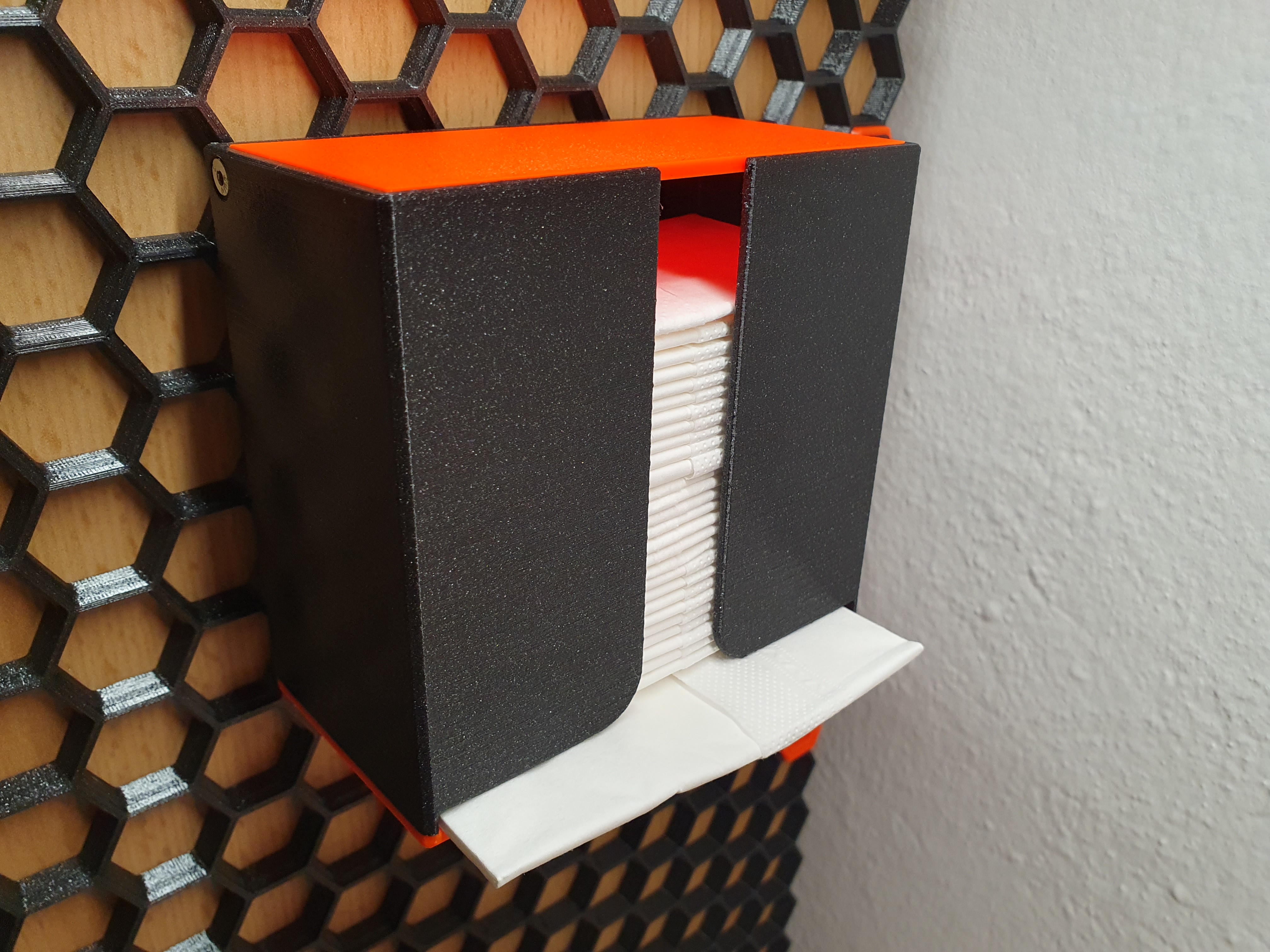 Tissue box for Honeycomb storage wall