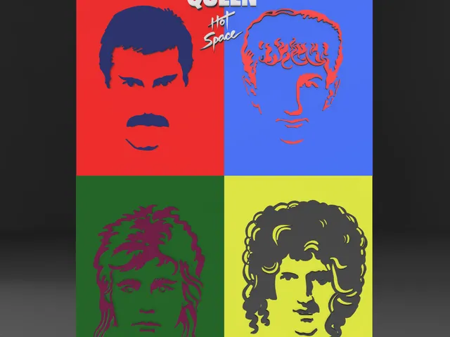 Queen Hot space album wall art.