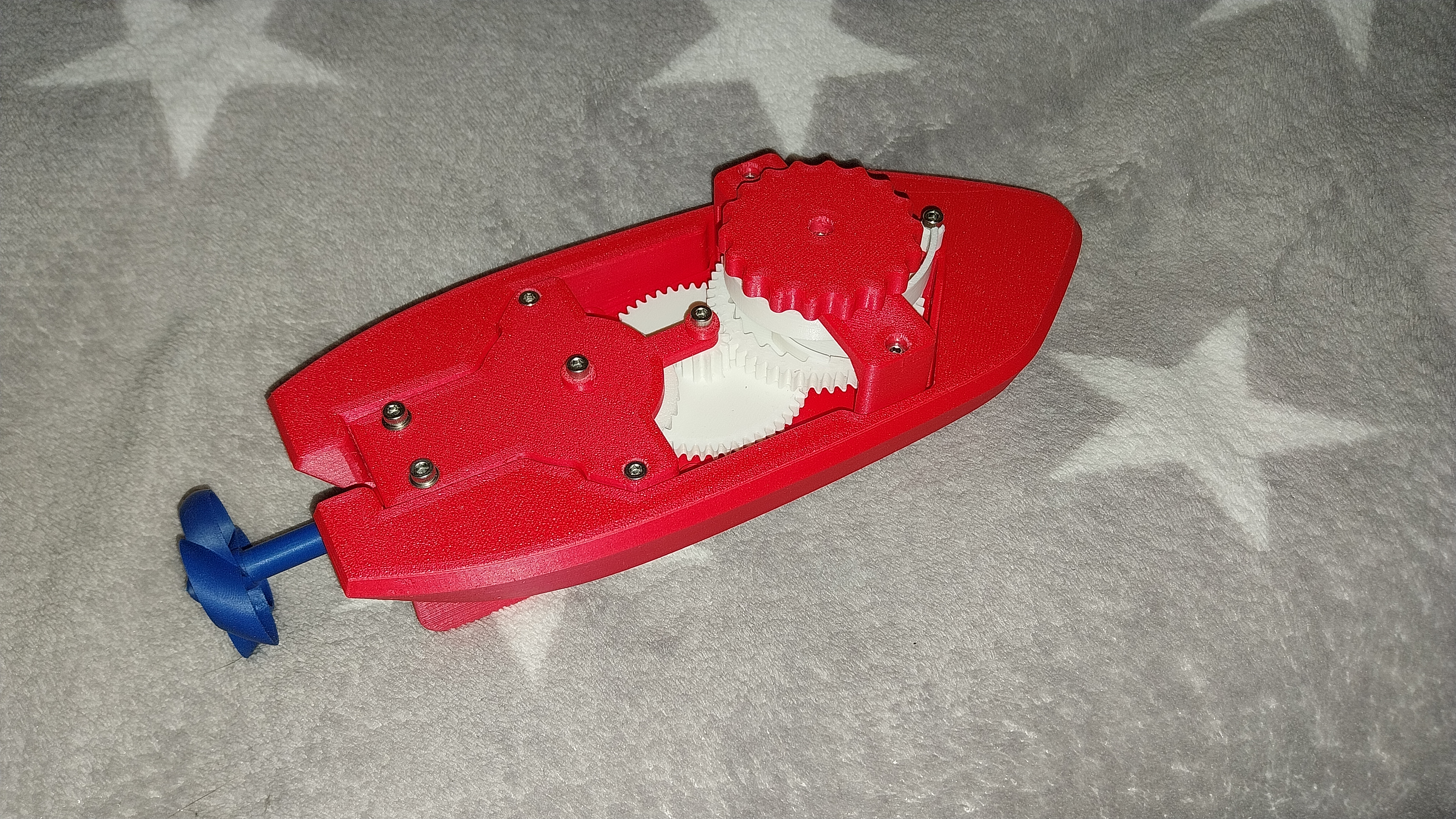 wind-up Bathtub Boat V5 with torodial-propeller