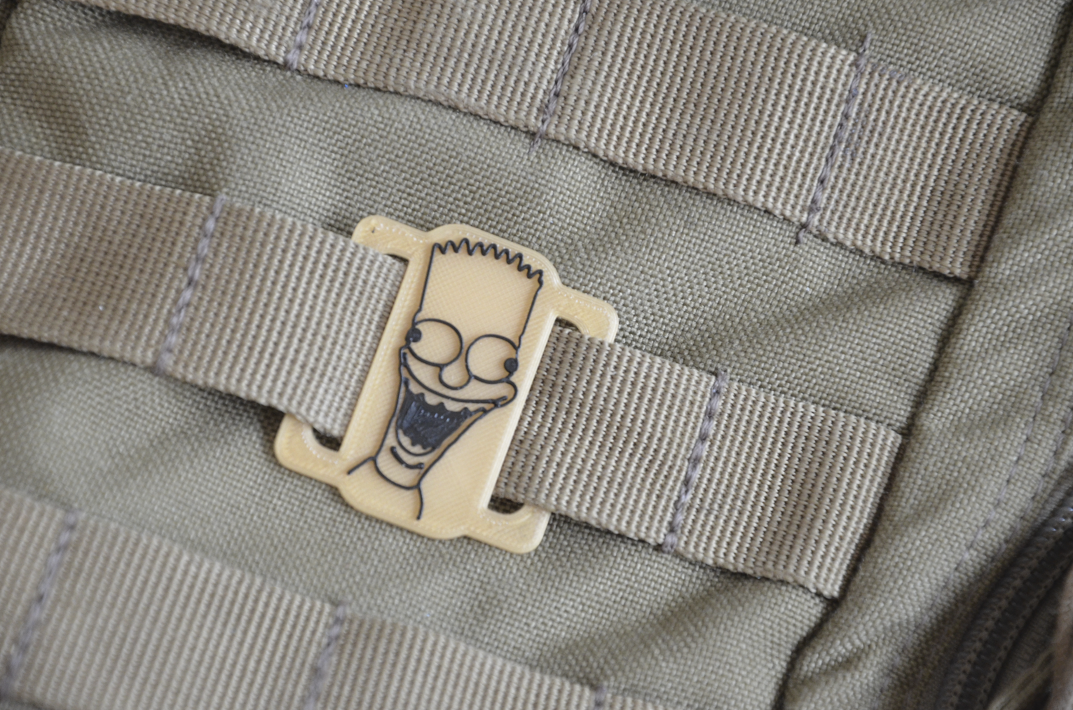 Molle patch clip "Crazy Bart"