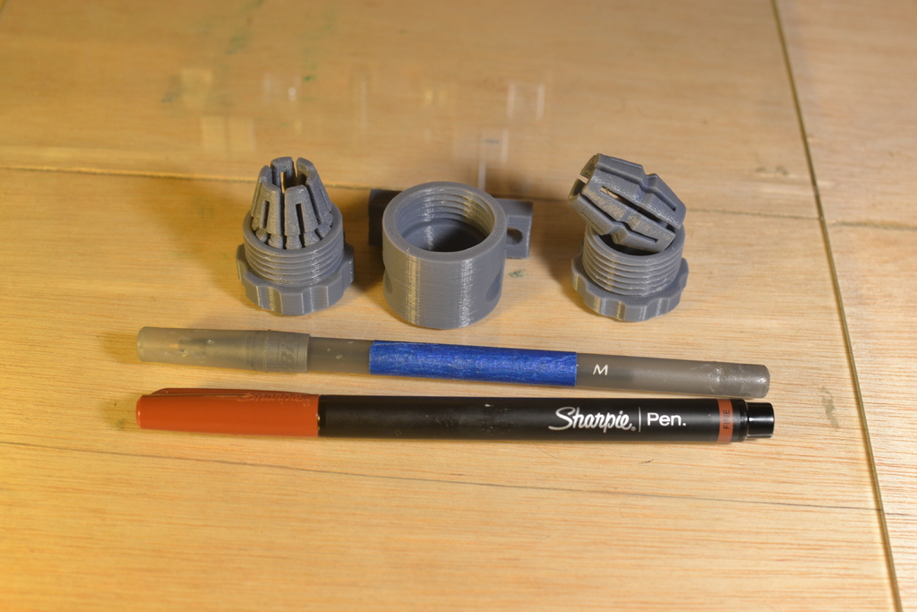 Miniatura 2 do modelo 3D Collet Type Pen Holder for CNC Plotter