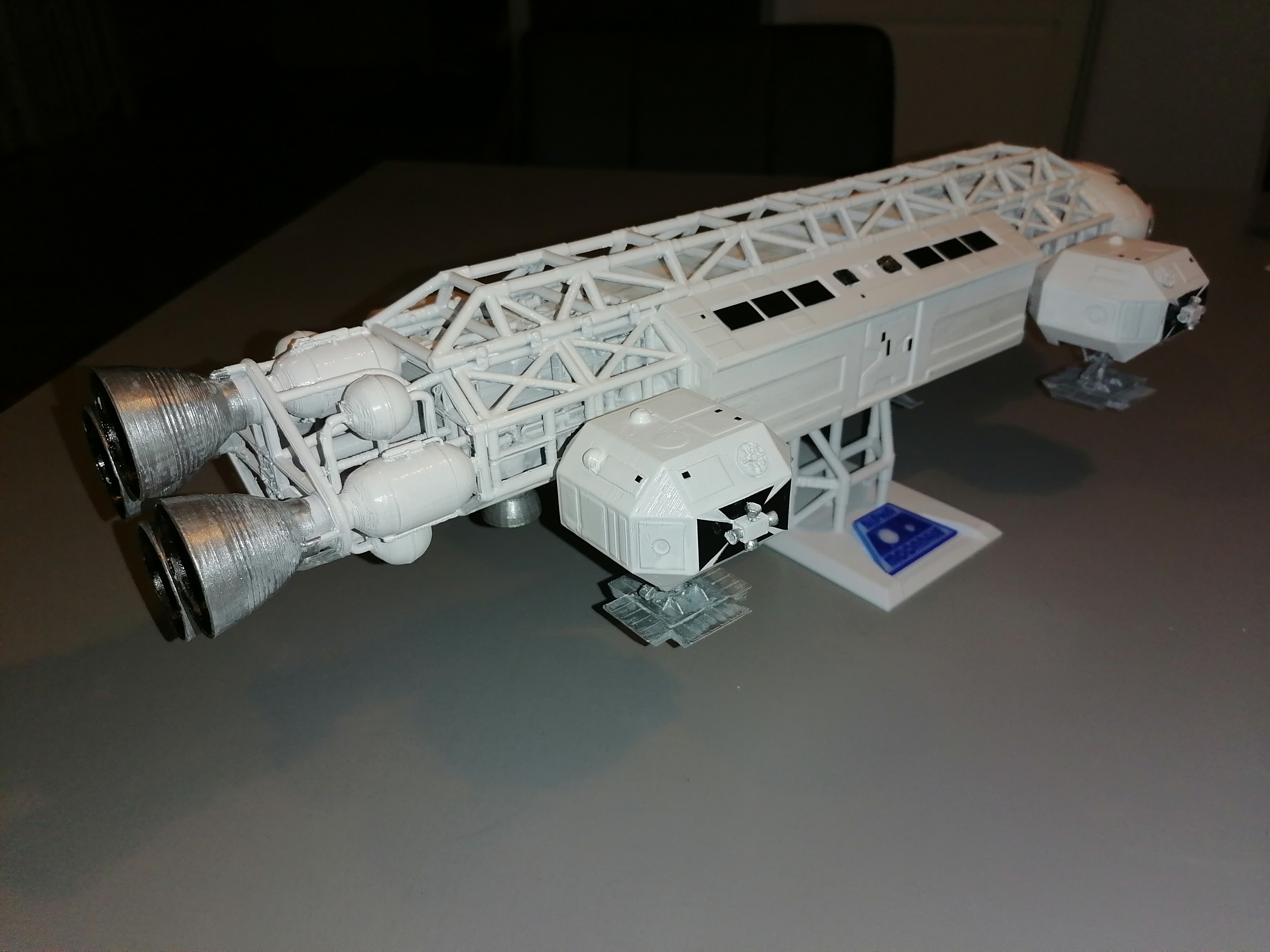 Space 1999 Eagle transporter display stand and logo
