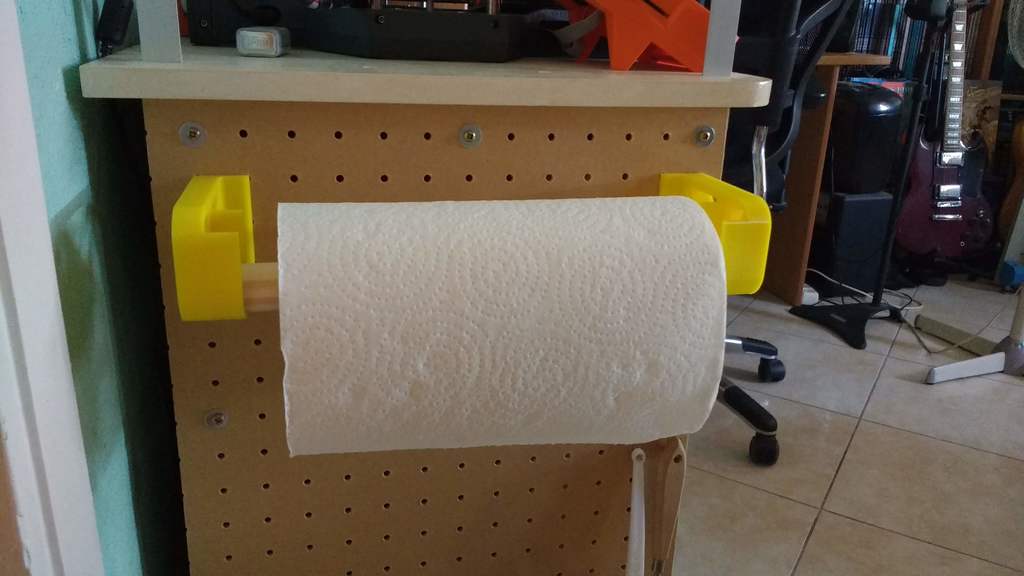 Pegboard Paper Towel Holder for 25mm rod by ort Download free STL