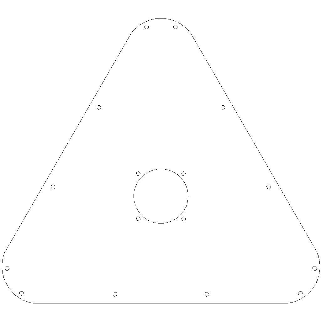 Renren 3D Pro (Kossel XL) acrylic top plate by ort | Download free STL ...