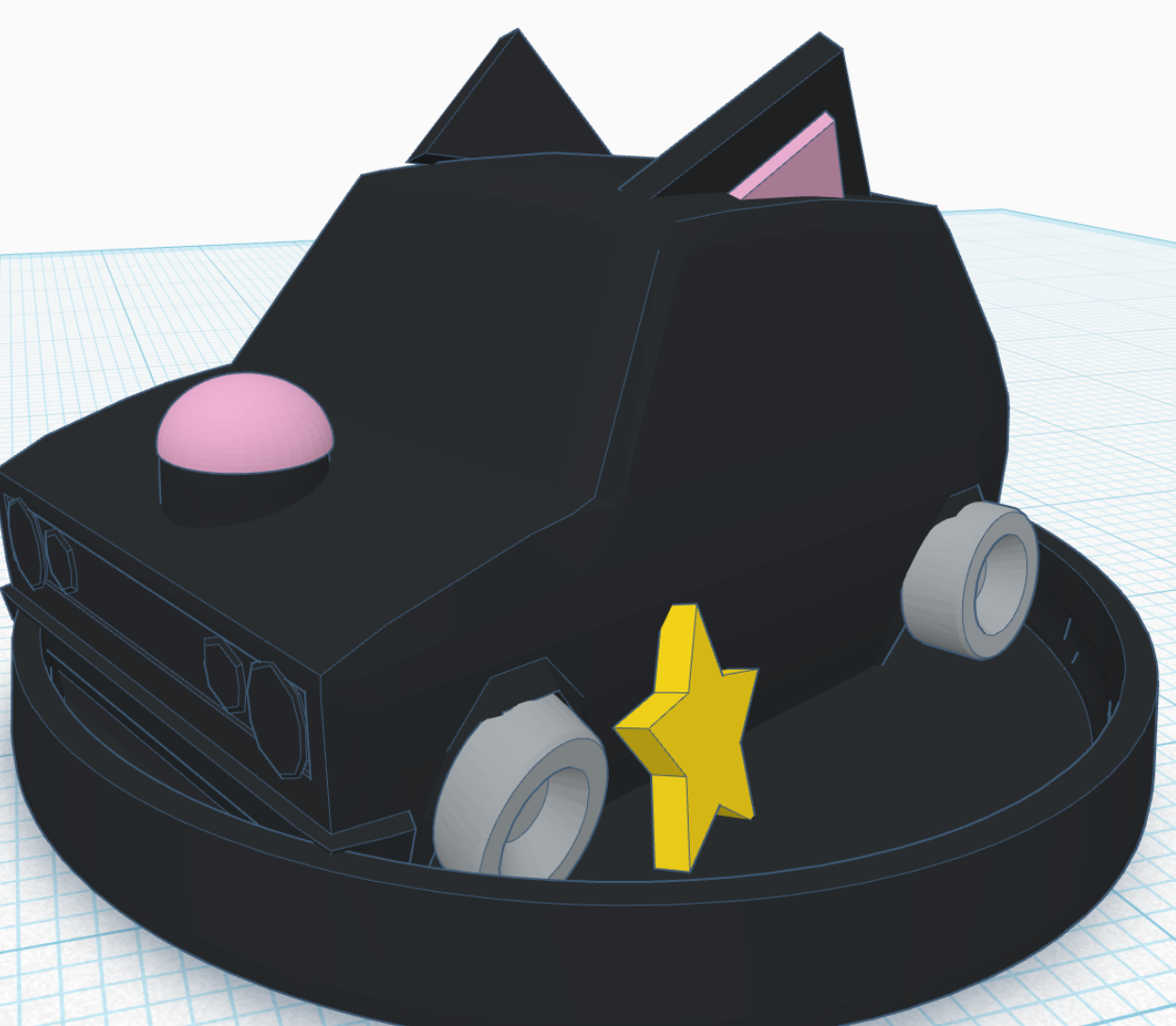 *NO SUPPORTS* CatMobile/ Kittymobile Original for the Derby Contest made in Tinkercad