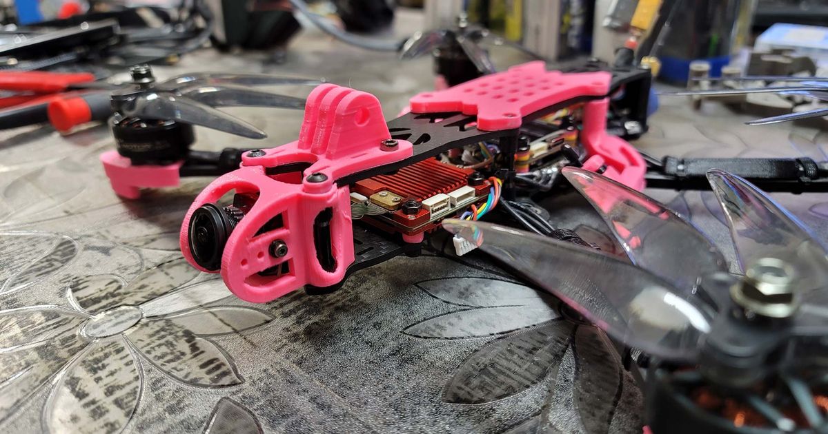 Flywoo Mr.Croc 7 FPV Camera Mount by Optikool Download free STL model