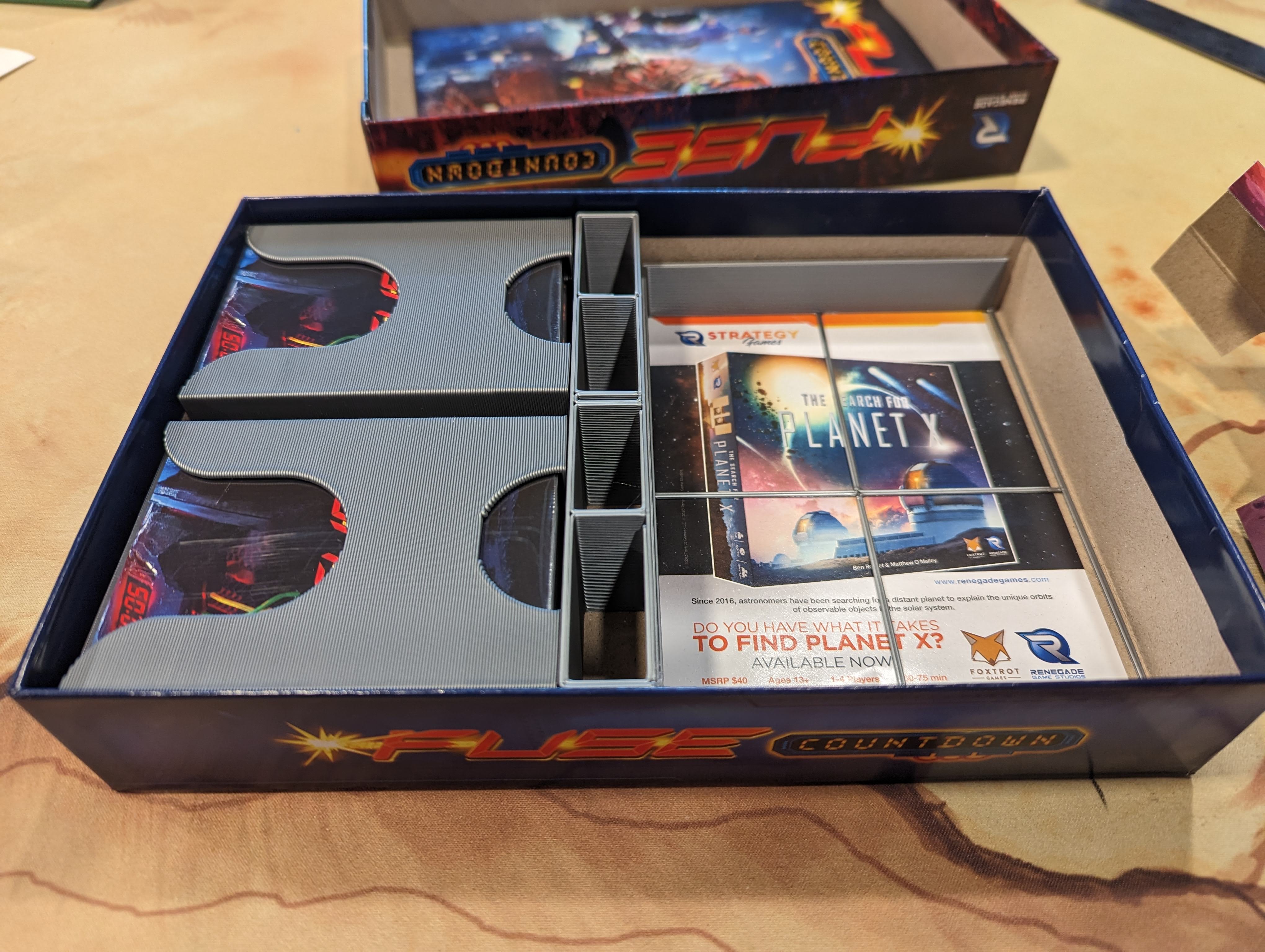 Fuse Countdown board game for sleeved cards by