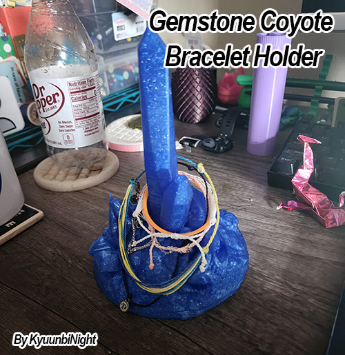 Gemstone Coyote skull bracelet holder