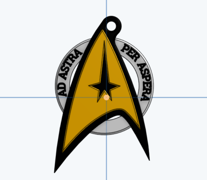 Ad Astra Per Aspera Star Trek Keychain