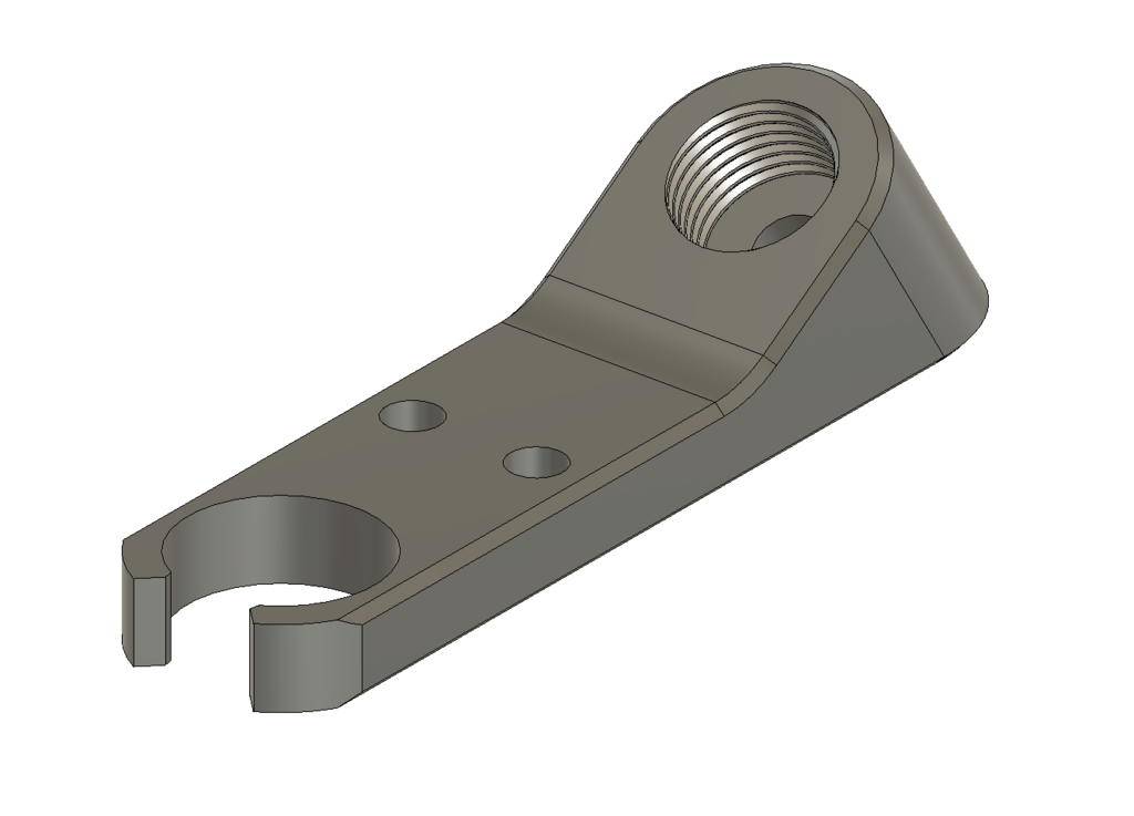 Railcore Cable Loom Angled PTFE tube holder for M10 (1/8 BSP) fitting