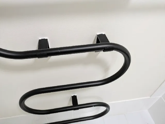 Heated Towel Rail Wall Bracket with Hidden Screws and Removal Hook