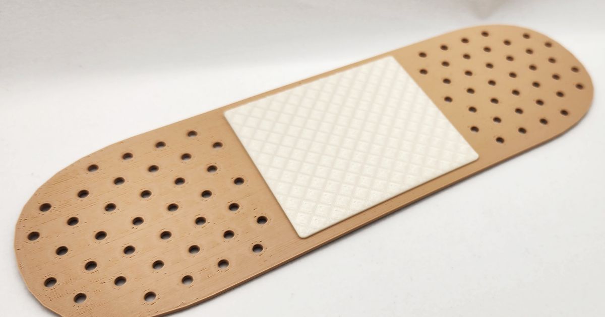 Giant BandAid 2 Colors by Triple G Download free STL model