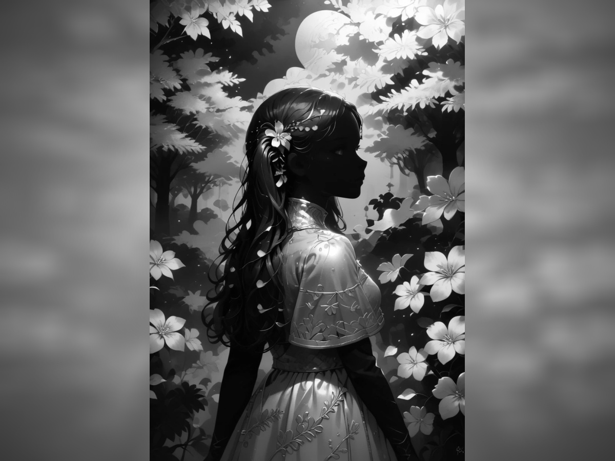 Girl in Garden Hueforge