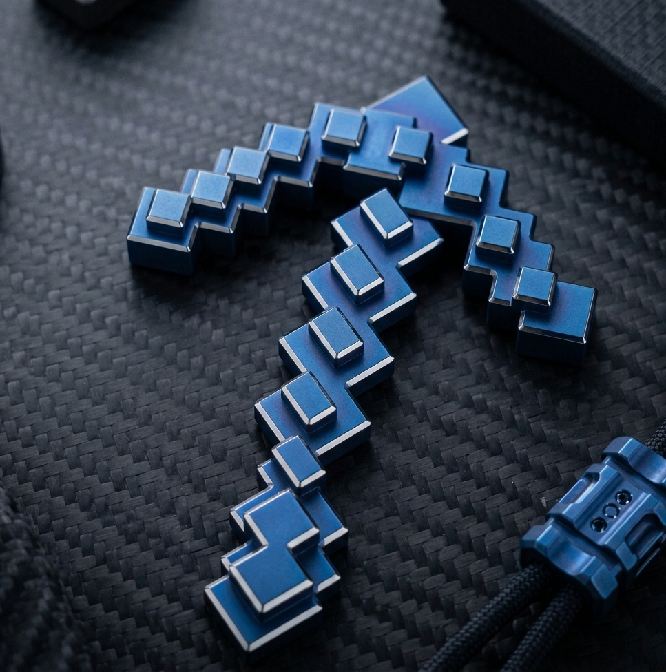 Ultimate 3D Layered Minecraft Pickaxe - High Detail (Easy Print)