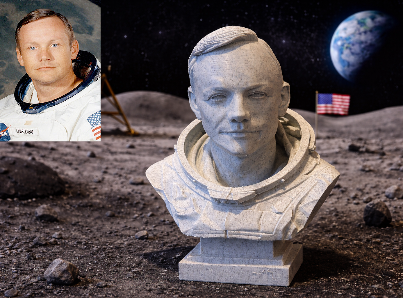 Neil Alden Armstrong — Bust